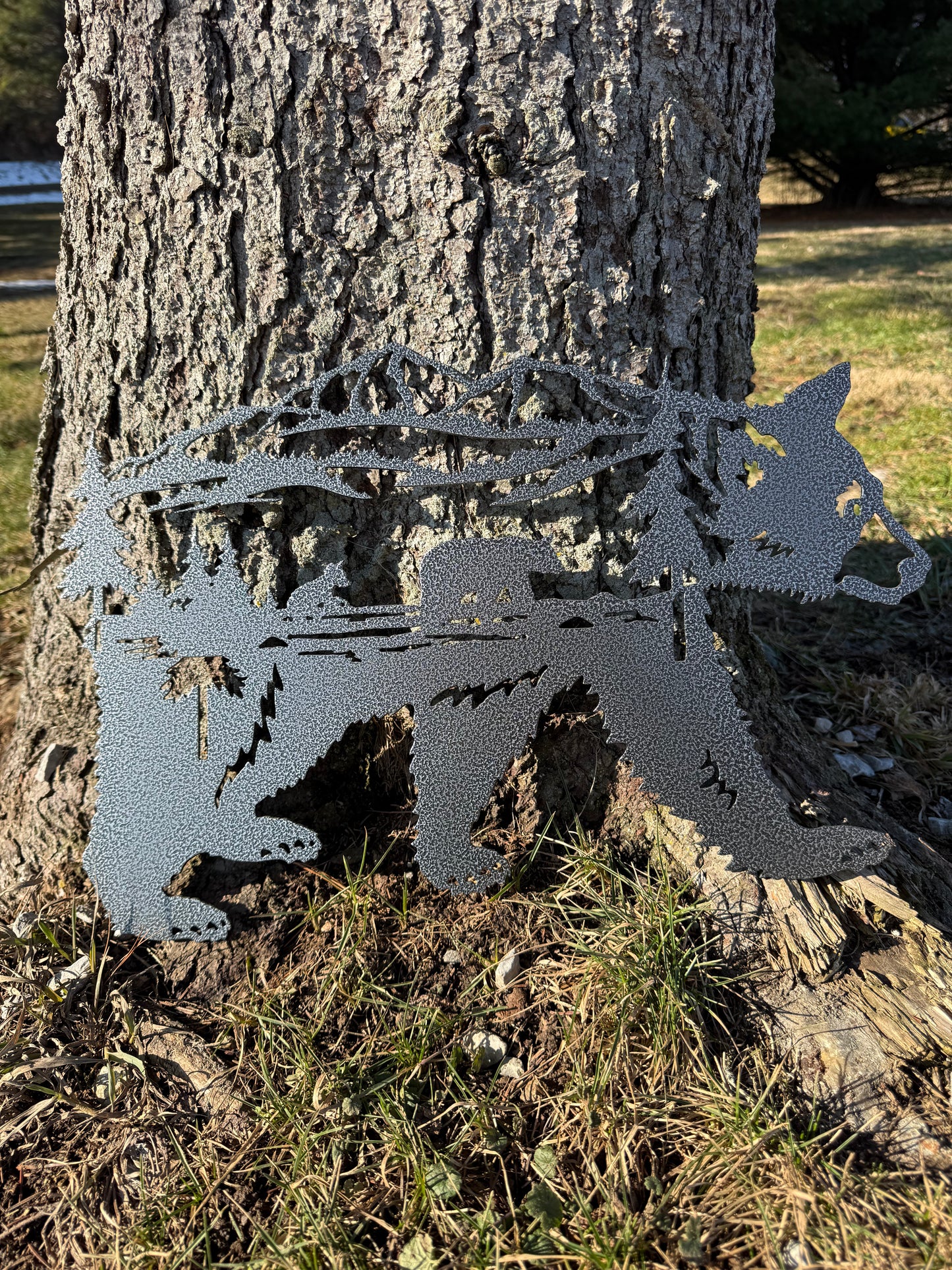 Bear with Mountain Scene