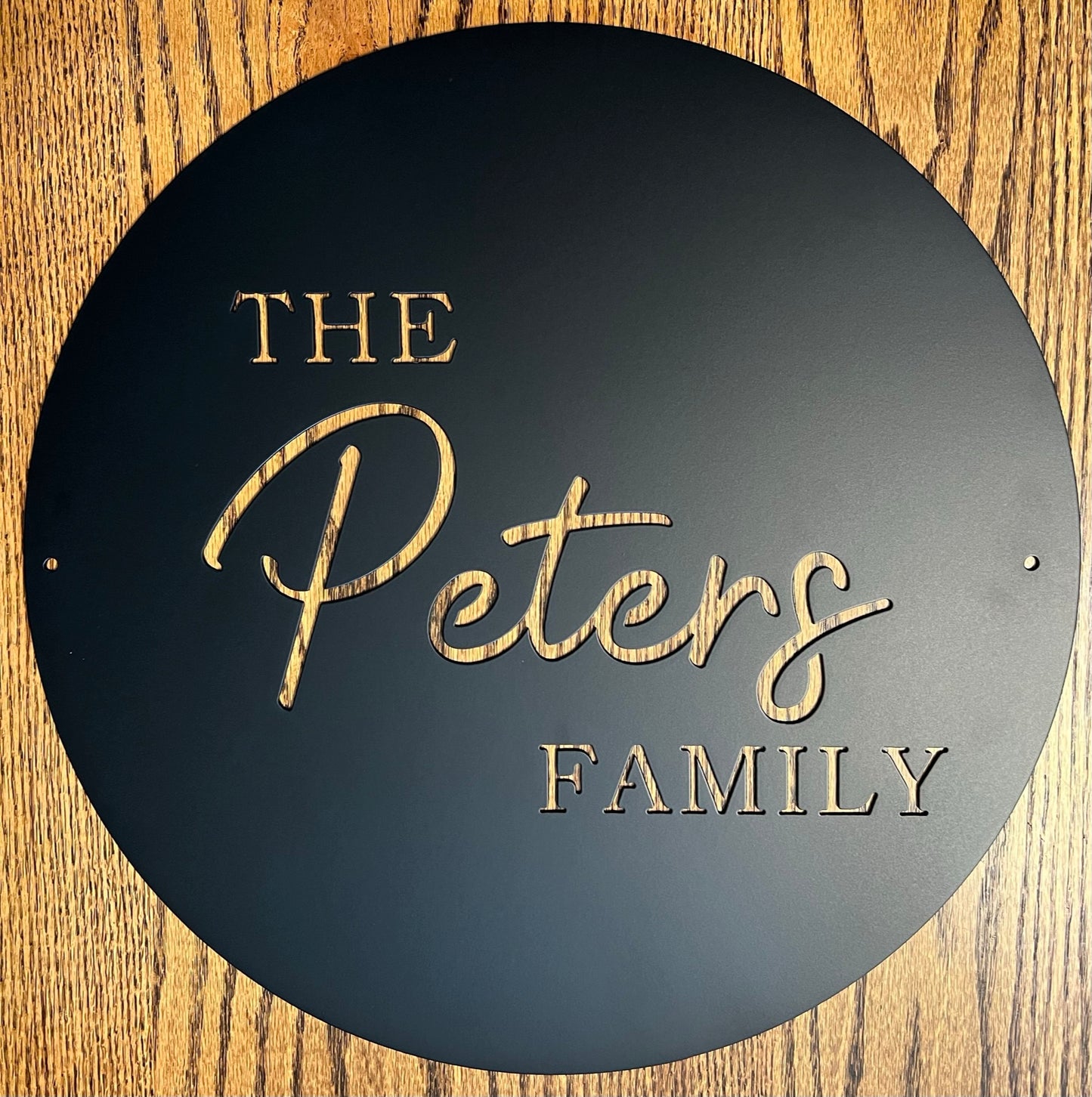 Round Family Sign