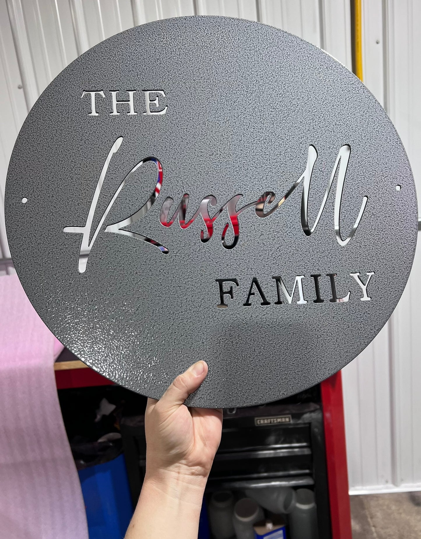 Round Family Sign