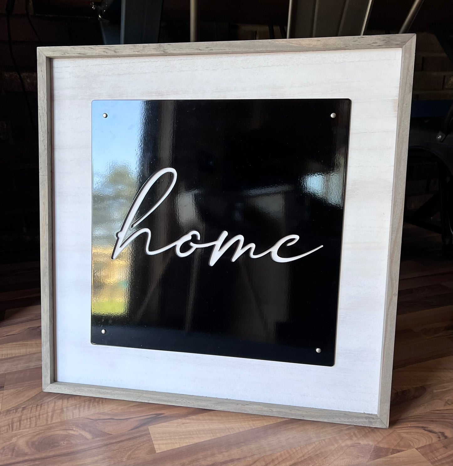 Square Home on Wooden Frame