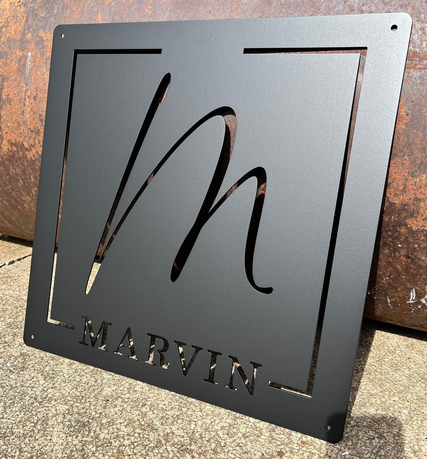 Square Monogram with Last Name