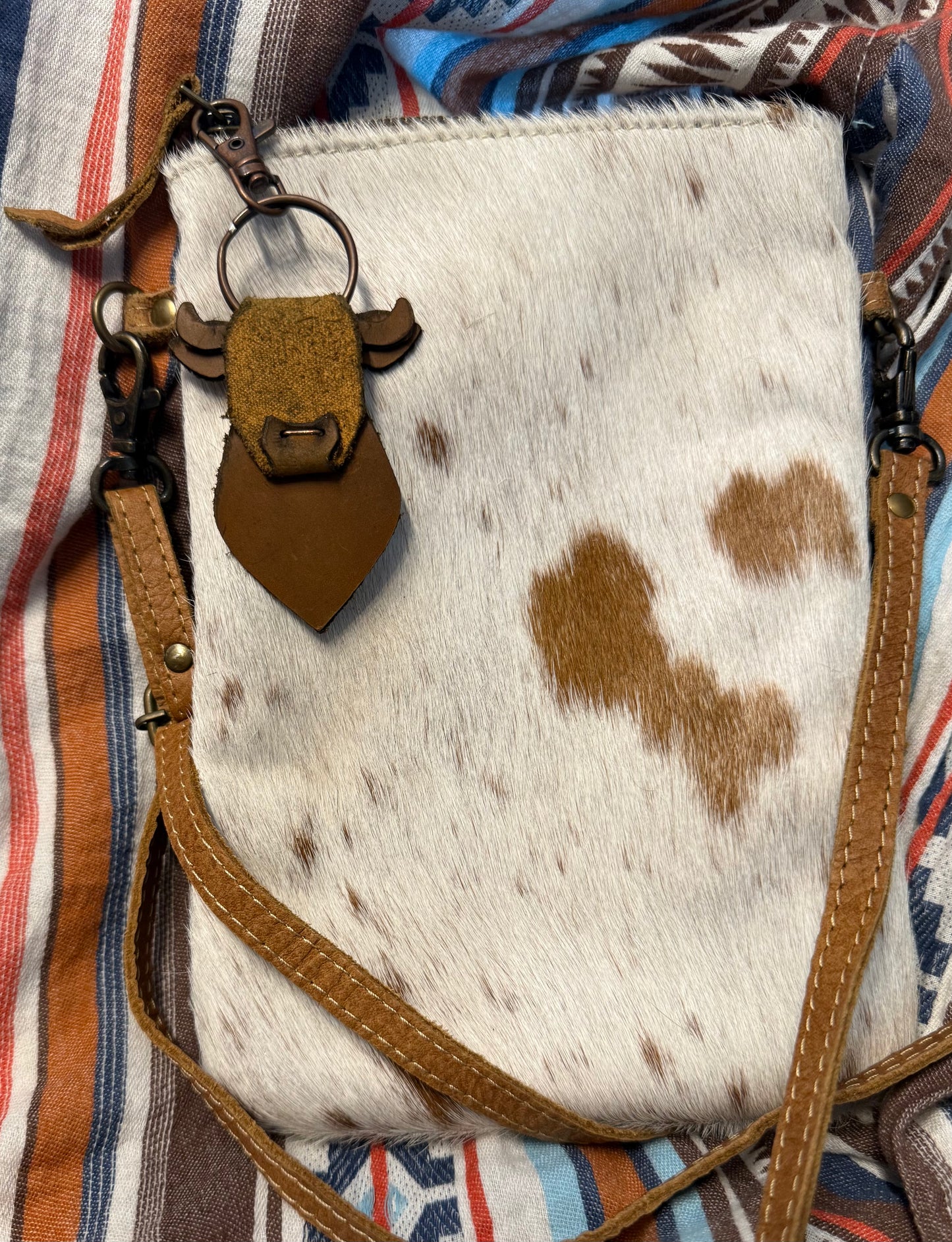Leather Steer Keychain