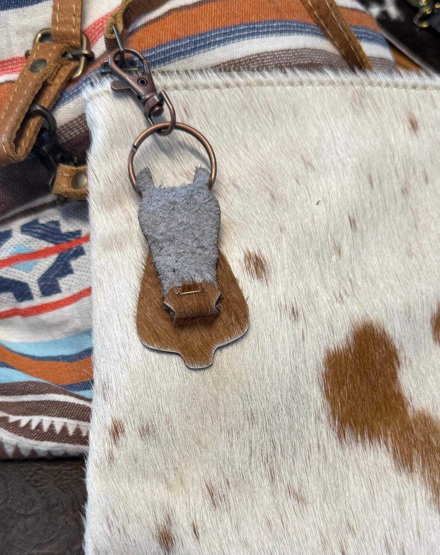 Leather Horse Keychain