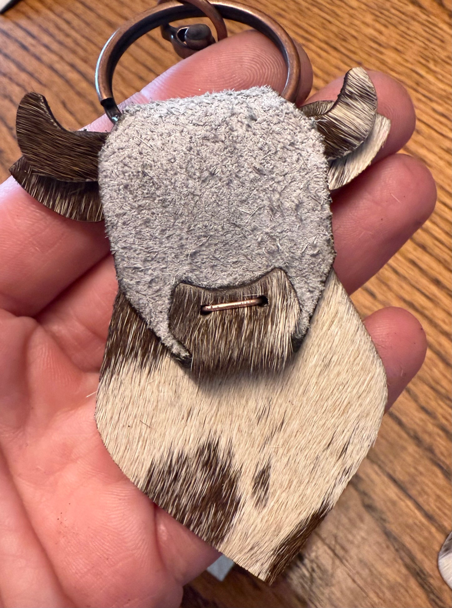 Leather Cow Steer & Horse Keychain