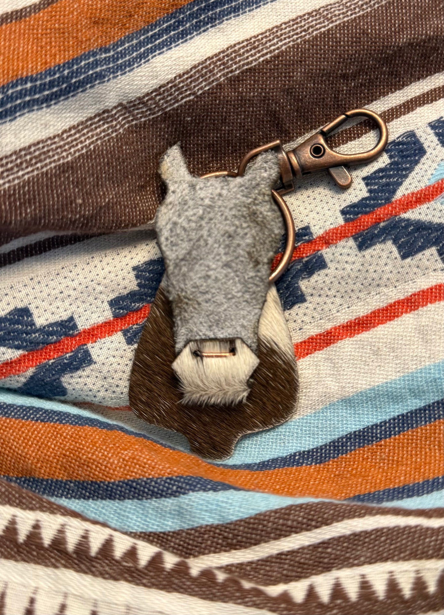 Leather Horse Keychain