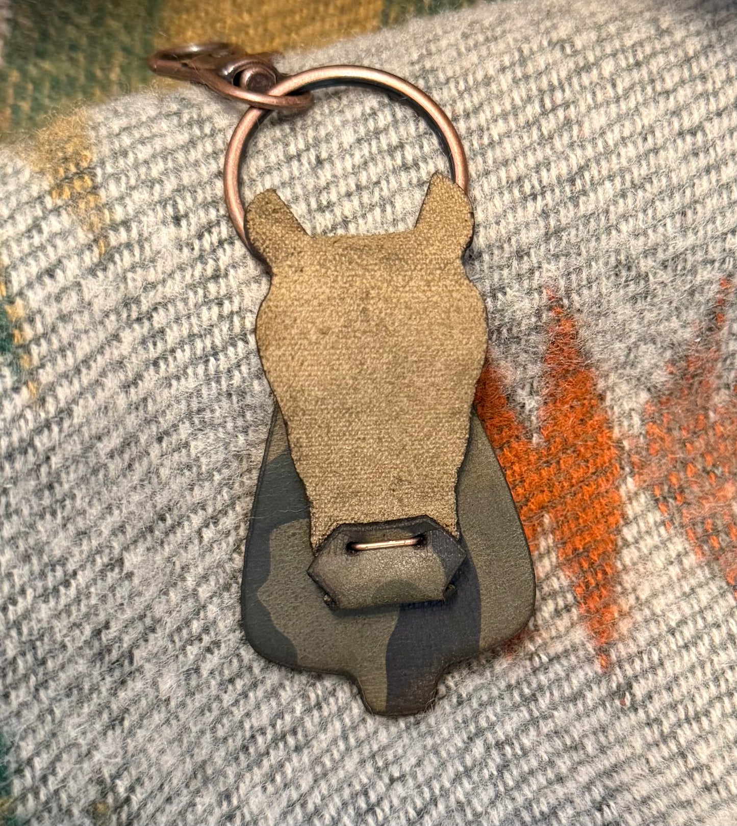 Leather Horse Keychain