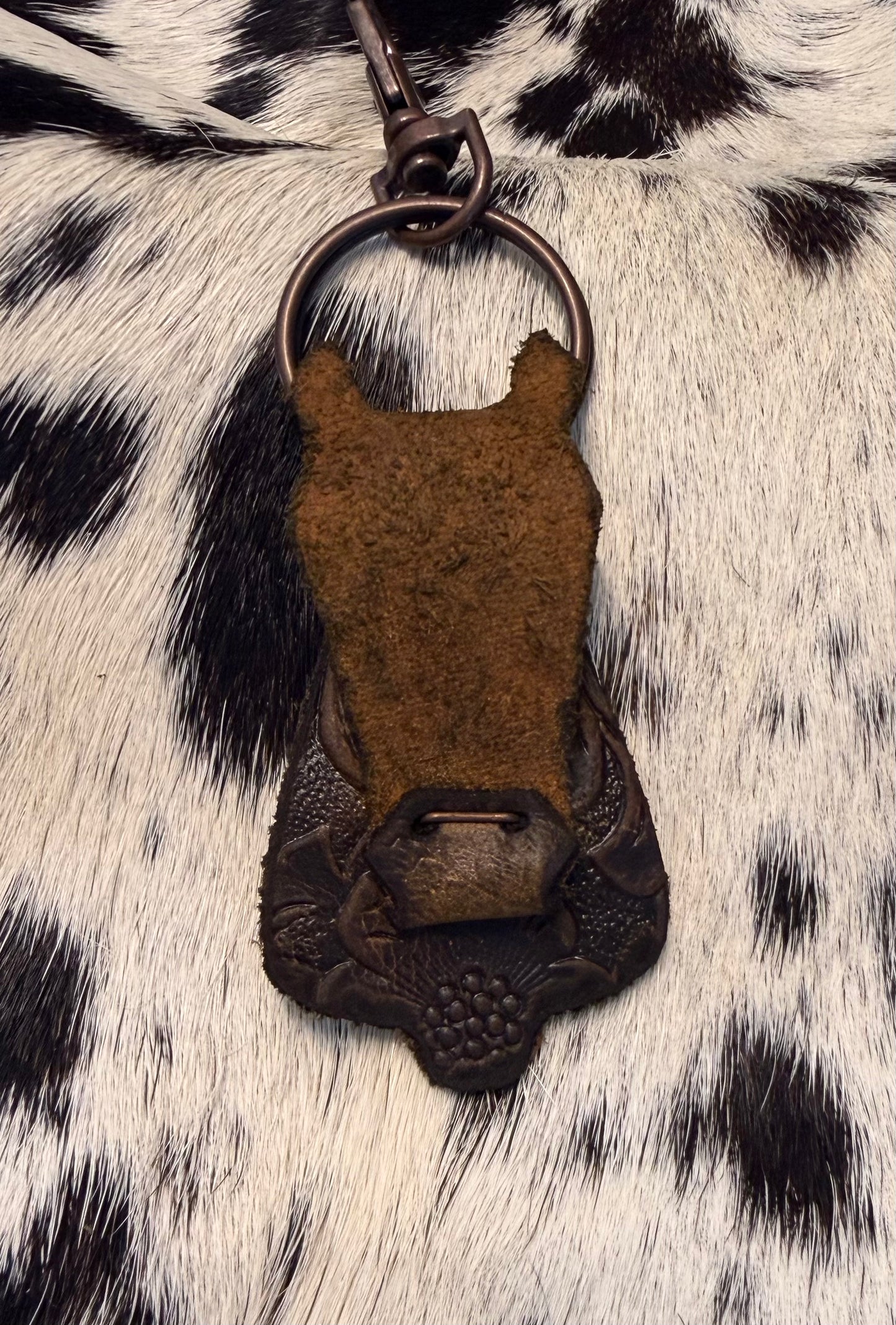 Leather Horse Keychain