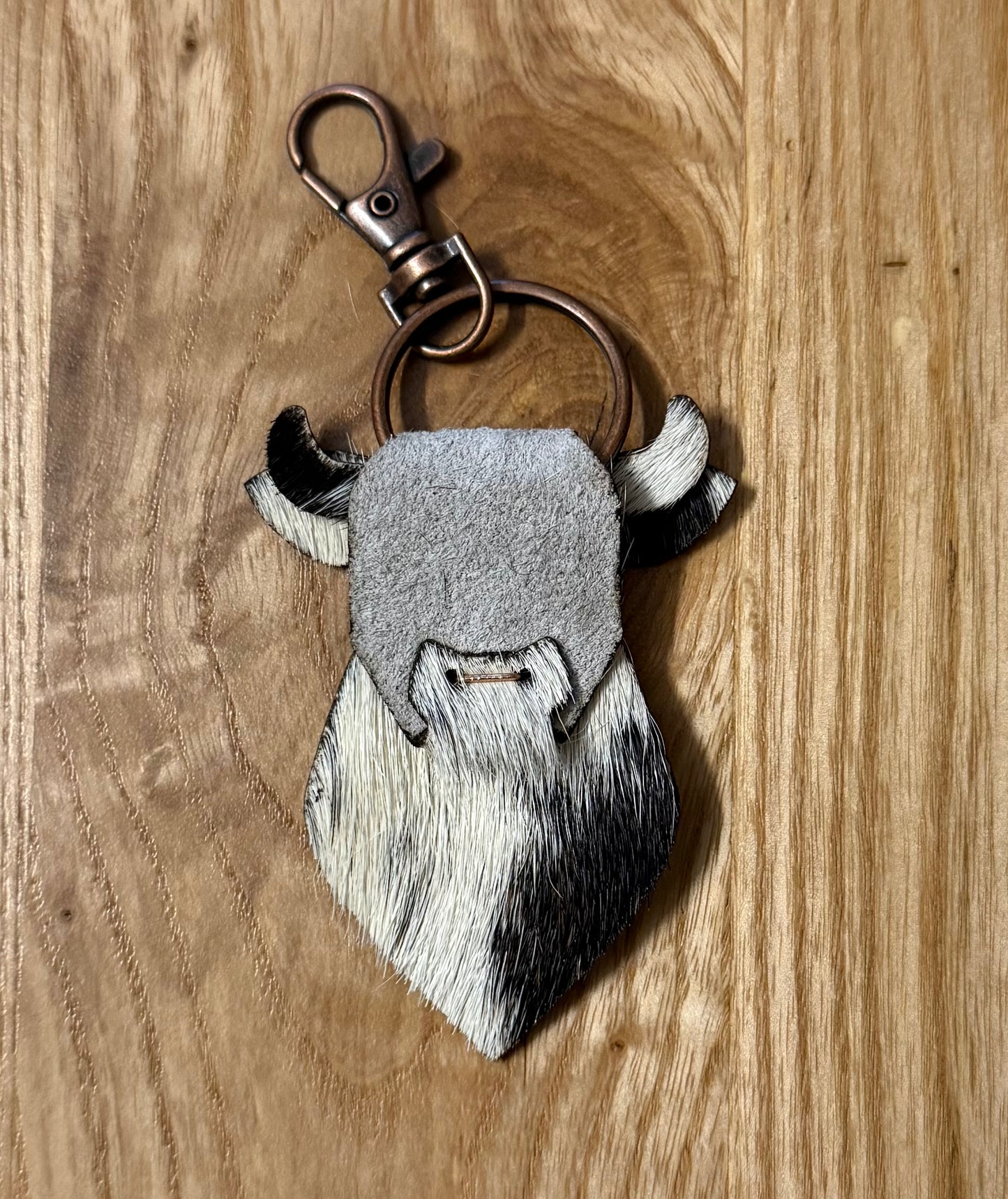 Leather Steer Keychain