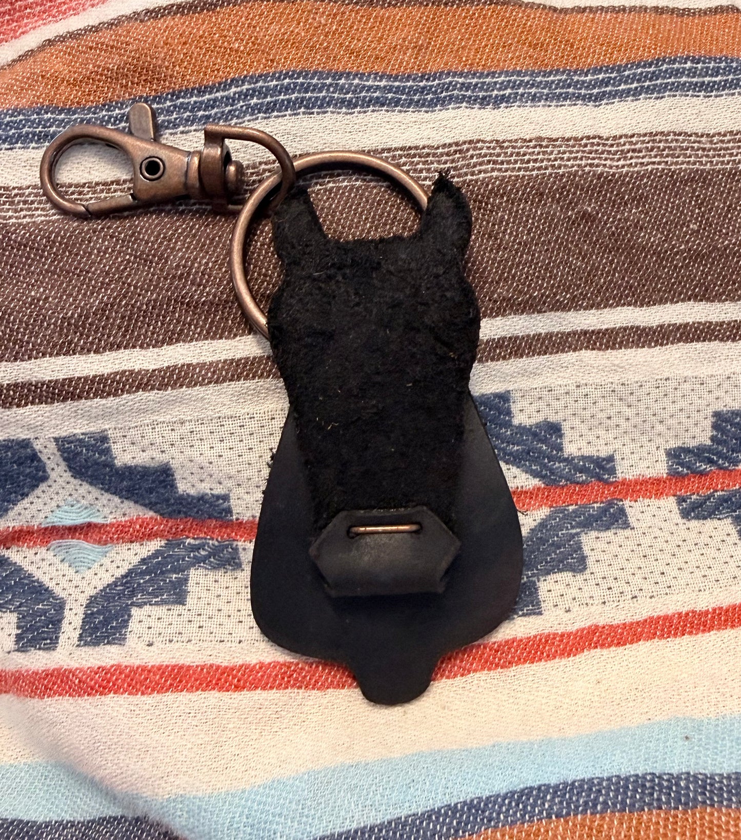 Leather Horse Keychain