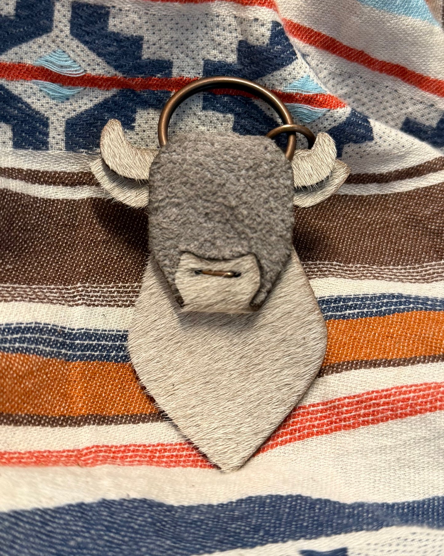 Leather Steer Keychain