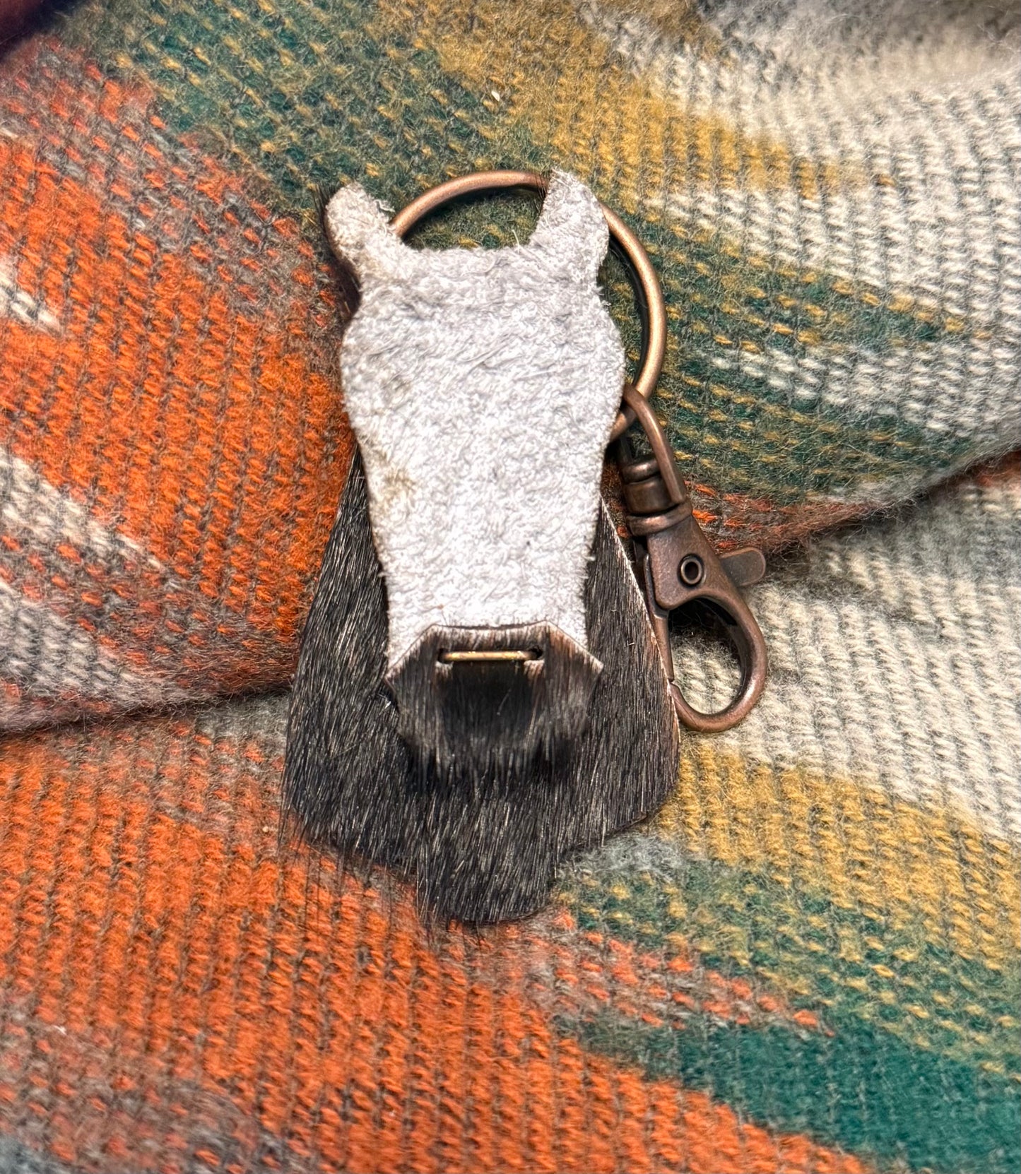 Leather Horse Keychain