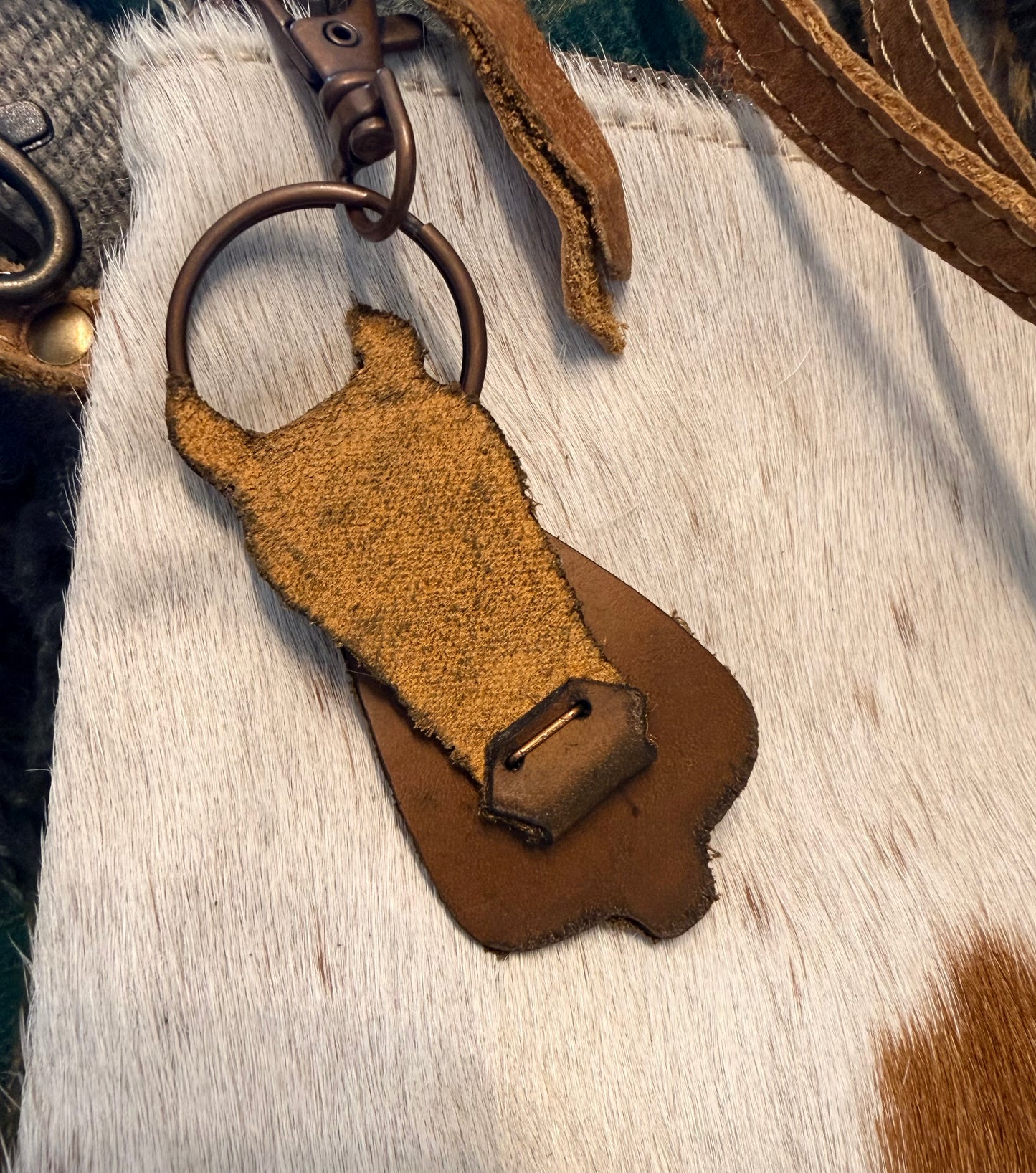 Leather Horse Keychain
