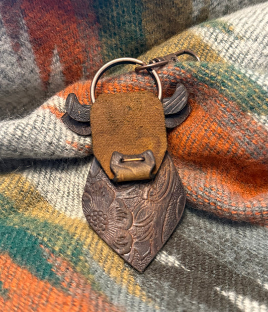 Leather Steer Keychain