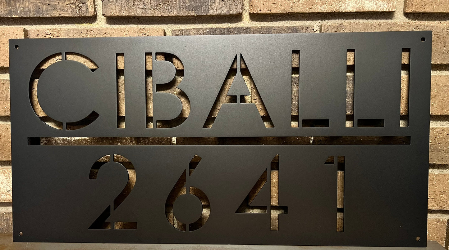 Modern Address Sign