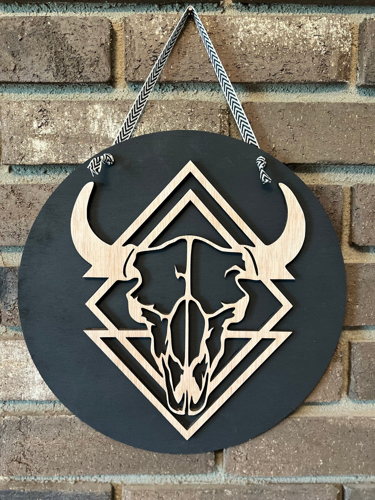 Bull Skull with diamond design