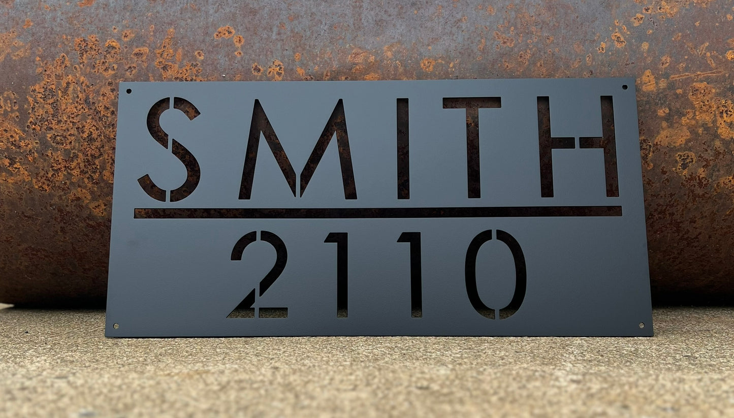 Modern Address Sign