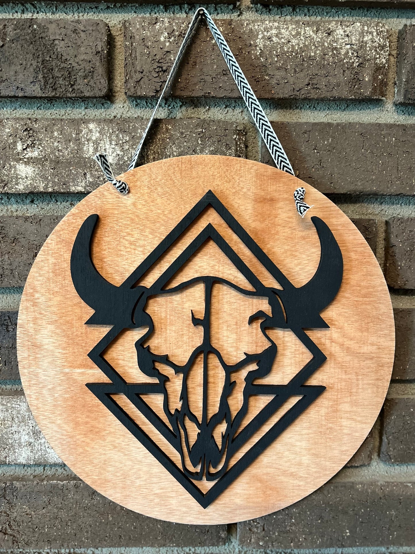 Bull Skull with diamond design